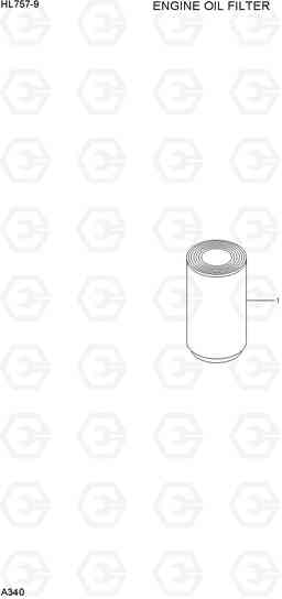 A340 ENGINE OIL FILTER HL757-9, Hyundai