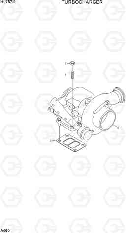 A460 TURBOCHARGER HL757-9, Hyundai