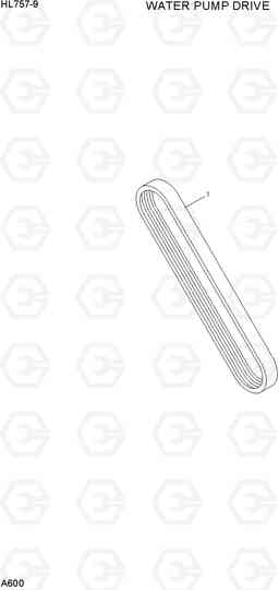 A600 WATER PUMP DRIVE HL757-9, Hyundai