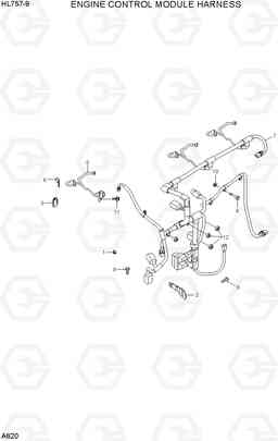 A620 ENGINE CONTROL MODULE HARNESS HL757-9, Hyundai