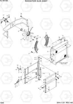 1040 RADIATOR SUB ASSY HL757-9A, Hyundai