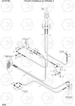 3040 PILOT HYDRAULIC PIPING 2 HL757-9A, Hyundai