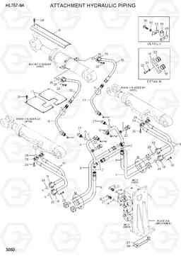 3050 ATTACHMENT HYDRAULIC PIPING HL757-9A, Hyundai