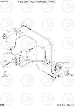 3160 RIDE CONTROL HYDRAULIC PIPING HL757-9A, Hyundai