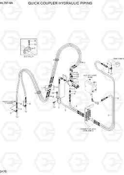 3170 QUICK COUPLER HYDRAULIC PIPING HL757-9A, Hyundai