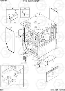 5080 CAB SUB ASSY(1/4) HL757-9A, Hyundai