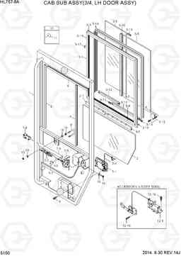 5100 CAB SUB ASSY(3/4, LH DOOR ASSY) HL757-9A, Hyundai