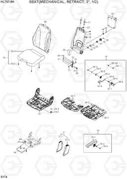 5174 SEAT(MECHANICAL, RETRACT, 3