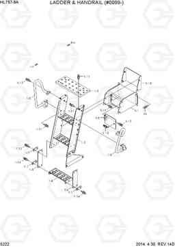 5222 LADDER & HANDRAIL(#0099-) HL757-9A, Hyundai