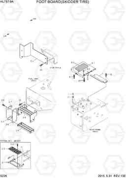 5226 FOOT BOARD(SKIDDER TIRE) HL757-9A, Hyundai