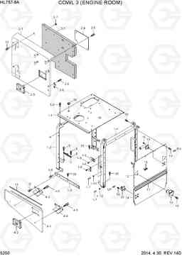 5250 COWL 3(ENGINE ROOM) HL757-9A, Hyundai