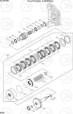 6140 CLUTCH(K2, 4-SPEED) HL757-9A, Hyundai