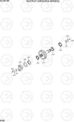 6190 OUTPUT GROUP(4-SPEED) HL757-9A, Hyundai