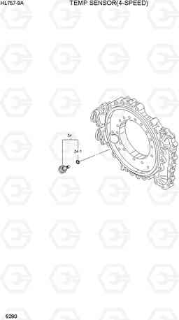 6280 TEMP SENSOR(4-SPEED) HL757-9A, Hyundai