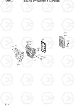6510 GEAR SHIFT SYSTEM 1(5-SPEED) HL757-9A, Hyundai