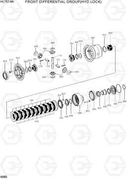 6680 FRONT DIFFERENTIAL GROUP(HYD LOCK) HL757-9A, Hyundai