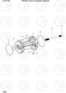 6690 FRONT AXLE CASING GROUP HL757-9A, Hyundai