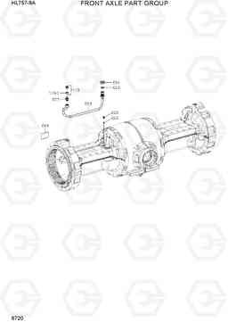 6720 FRONT AXLE PART GROUP HL757-9A, Hyundai