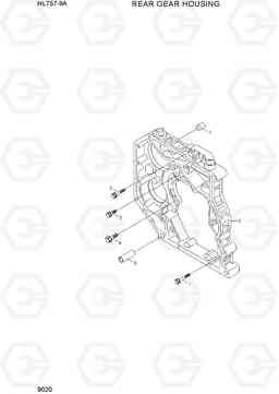 9020 REAR GEAR HOUSING HL757-9A, Hyundai