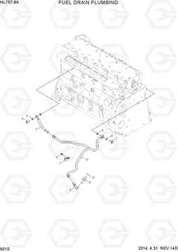 9210 FUEL DRAIN PLUMBING HL757-9A, Hyundai