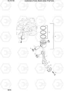 9470 CONNECTING ROD AND PISTON HL757-9A, Hyundai