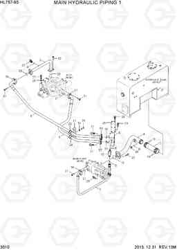 3010 MAIN HYDRAULIC PIPING 1 HL757-9S, Hyundai