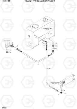 3020 MAIN HYDRAULIC PIPING 2 HL757-9S, Hyundai