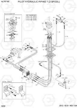 3030 PILOT HYDRAULIC PIPING 1 (2-SPOOL) HL757-9S, Hyundai