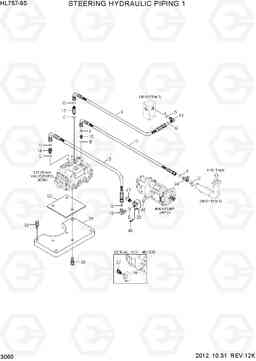 3060 STEERING HYDRAULIC PIPING 1 HL757-9S, Hyundai