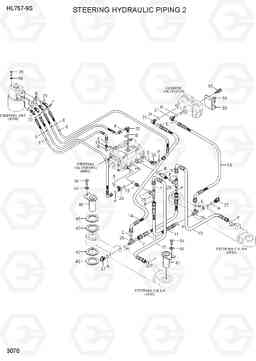 3070 STEERING HYDRAULIC PIPING 2 HL757-9S, Hyundai