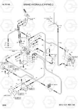 3090 BRAKE HYDRAULIC PIPING 2 HL757-9S, Hyundai