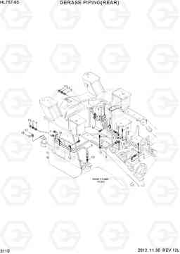 3110 GREASE PIPING(REAR) HL757-9S, Hyundai