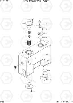 3130 HYDRAULIC TANK ASSY HL757-9S, Hyundai