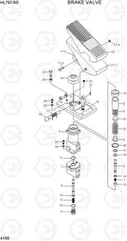 4100 BRAKE VALVE HL757-9S, Hyundai