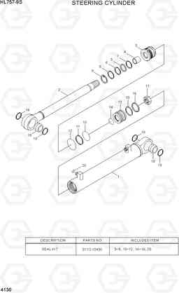 4130 STEERING CYLINDER HL757-9S, Hyundai