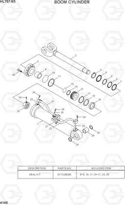 4140 BOOM CYLINDER HL757-9S, Hyundai