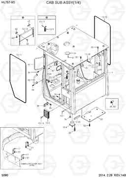 5080 CAB SUB ASSY(1/4) HL757-9S, Hyundai