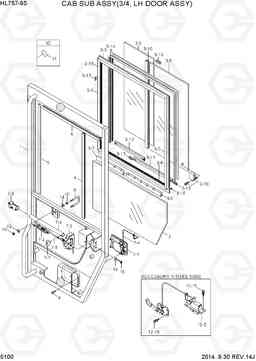 5100 CAB SUB ASSY(3/4, LH DOOR ASSY) HL757-9S, Hyundai