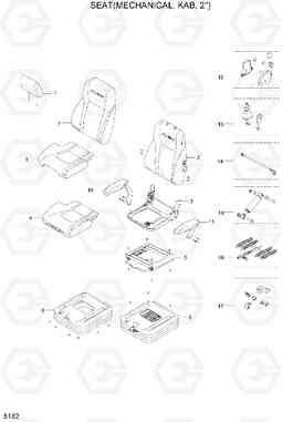 5182 SEAT(MECHANICAL, KAB, 2 HL757-9S, Hyundai