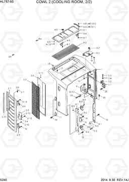 5240 COWL 2(COOLING ROOM, 2/2) HL757-9S, Hyundai