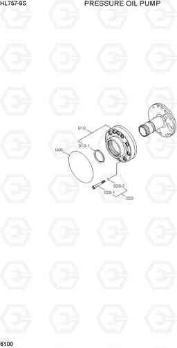 6100 PRESSURE OIL PUMP HL757-9S, Hyundai