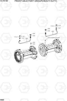 6690 FRONT AXLE PART GROUP(HEAVY DUTY) HL757-9S, Hyundai