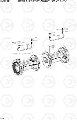 6780 REAR AXLE PART GROUP(HEAVY DUTY) HL757-9S, Hyundai