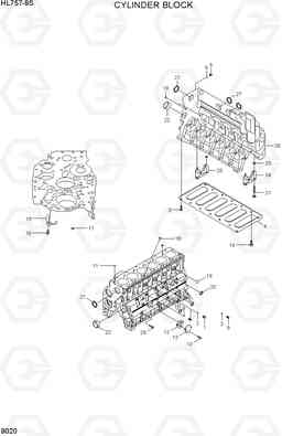 9020 CYLINER BLOCK HL757-9S, Hyundai