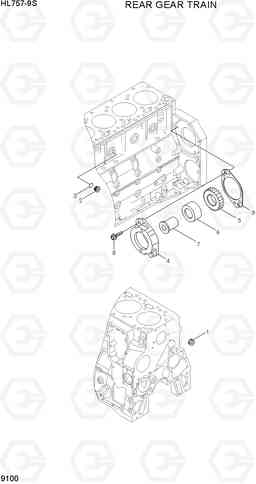 9100 REAR GEAR TRAIN HL757-9S, Hyundai