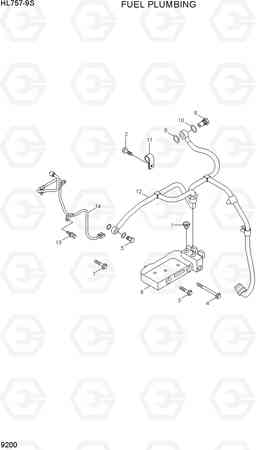 9200 FUEL PLUMBING HL757-9S, Hyundai