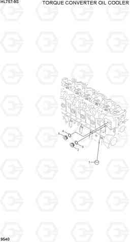 9540 TORQUE CONVERTER OIL COOLER HL757-9S, Hyundai