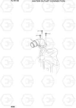 9580 WATER OUTLET CONNECTION HL757-9S, Hyundai