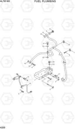 A200 FUEL PLUMBING HL757-9S, Hyundai