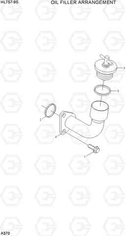 A370 OIL FILLER ARRANGEMENT HL757-9S, Hyundai